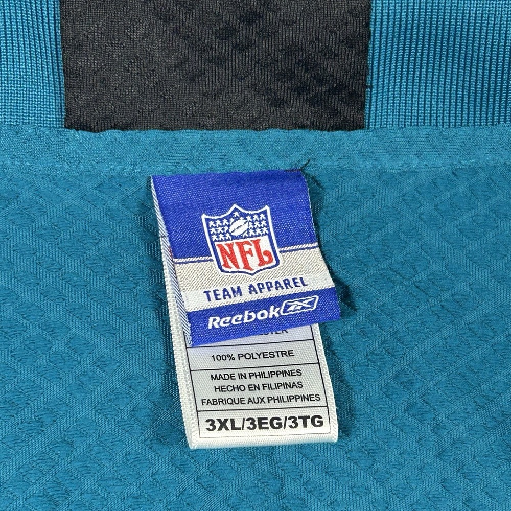 Reebok Vintage NFL Jacksonville Jaguars Polo Shirt Mens 3XL Teal Diamond Texture - Picture 3 of 8